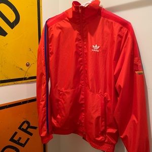 Slightly used Adidas Track Jacket Scarlet